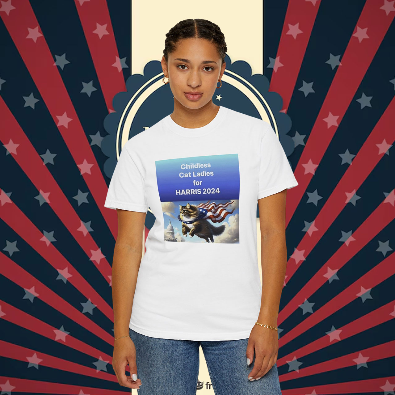 Childless For Cat Ladies For Kamala Harris Unisex T-Shirt