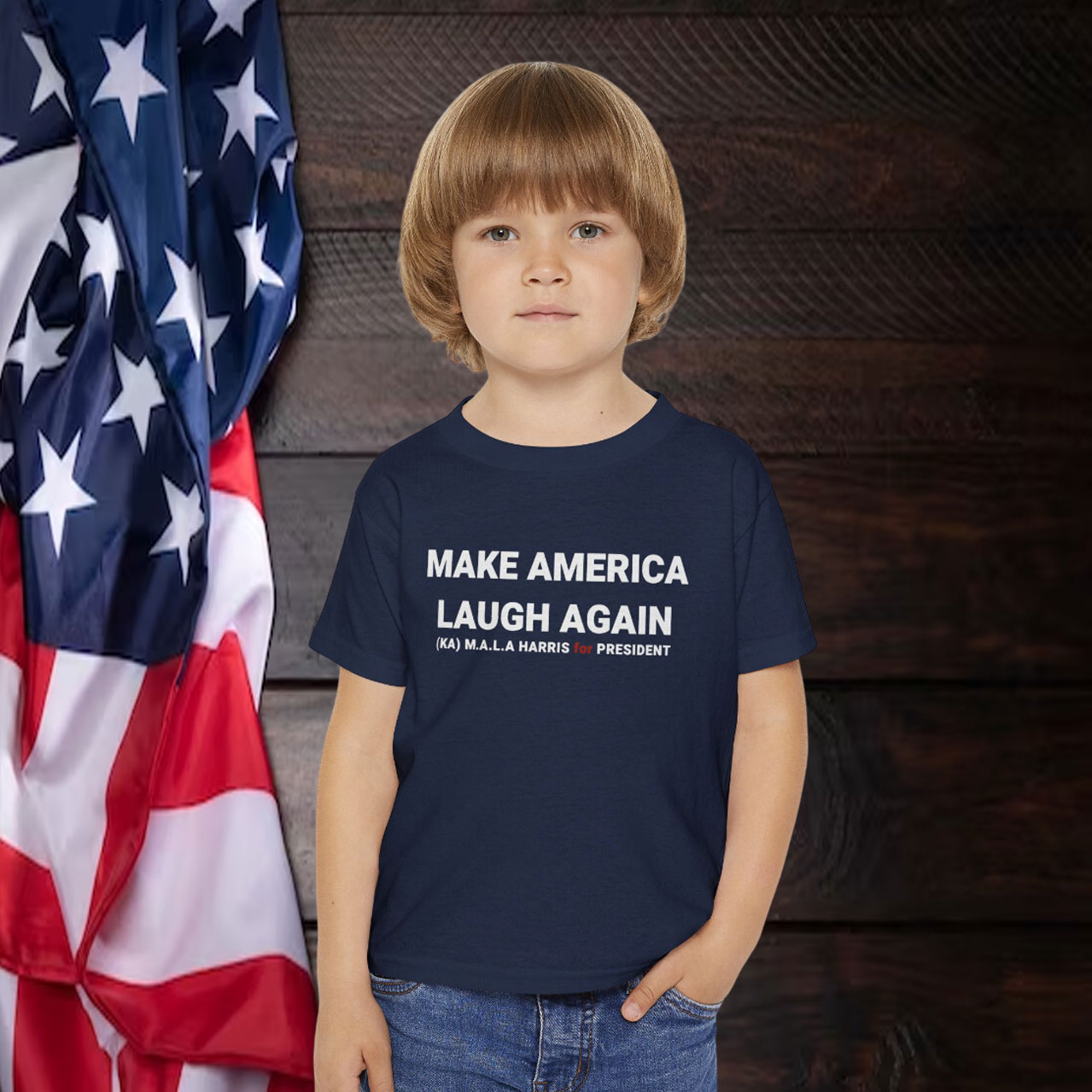 Official Kamala Harris 24 President Make America Laugh Again Kids