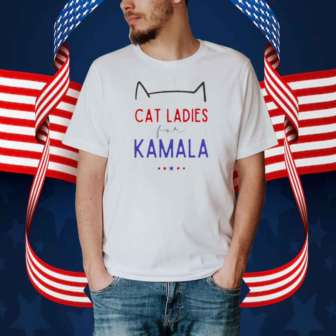 Cat Ladies For Kamala Shirt Kamala Harris 2024 President Shirts