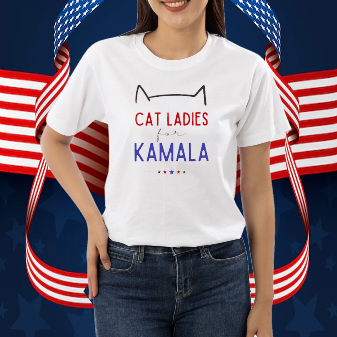 Cat Ladies For Kamala Shirt Kamala Harris 2024 President Shirts