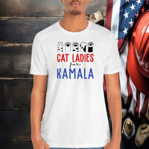 Cat Ladies For Kamala Shirt Kamala Harris 2024 President T-Shirts