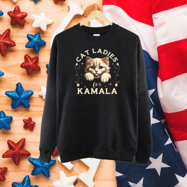 Cat Ladies for Kamala Shirt Kamala Harris Shirt Kamala 2024 Vote Democrat Feminist Shirt