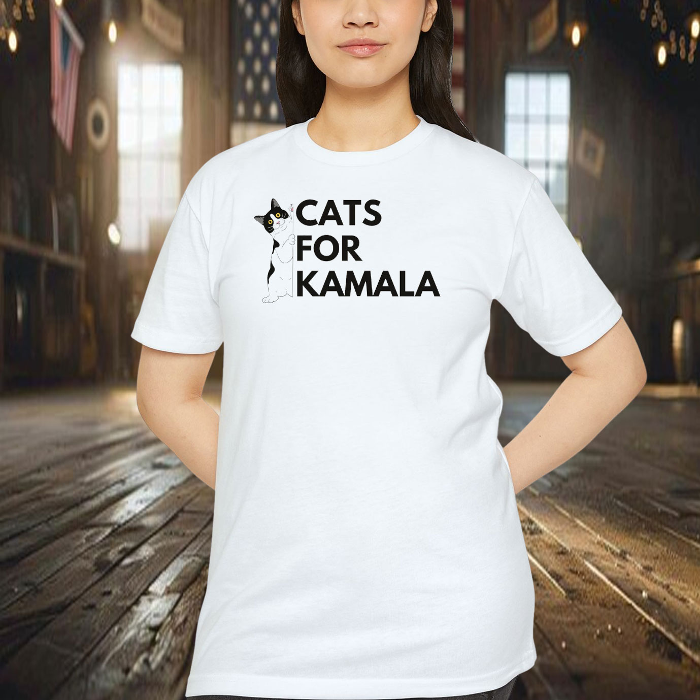 Cats for Kamala Progressive 2024 Election Shirt