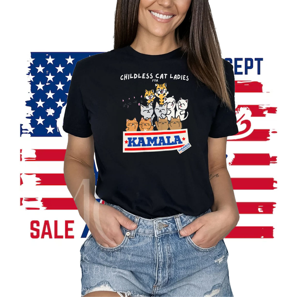 Childless Cat Ladies For Kamala Harris 2024 Shirt