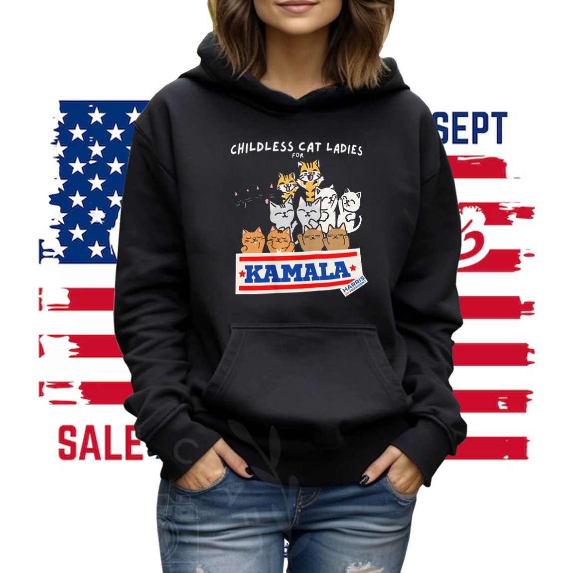 Childless Cat Ladies For Kamala Harris 2024 Shirt