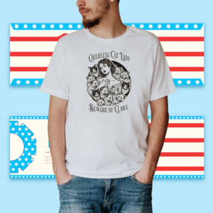 Childless Cat Lady, Beware of Claws, Vintage Cat Lady, Feminist Shirt