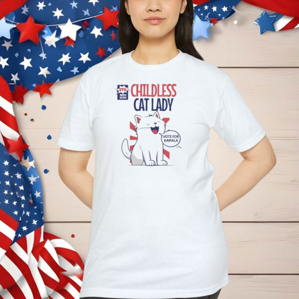 Childless Cat Lady Comfort Colors T-Shirt- Kamala Support Shirt