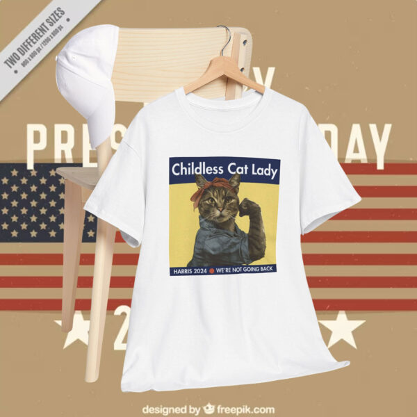 Childless Cat Lady Harris 2024 We're Not Going Back Womens Shirt