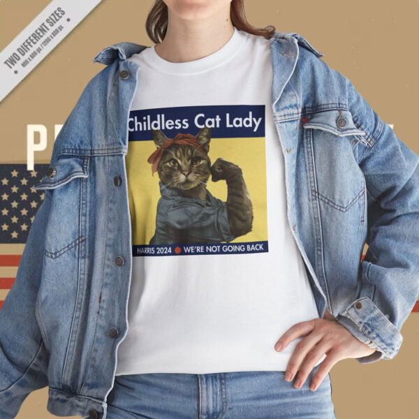 Childless Cat Lady Harris 2024 We're Not Going Back Womens Shirt