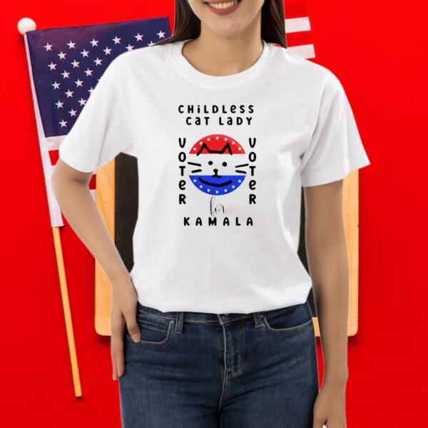 Childless Cat Lady Kamala Harris Voter shirt - 2024 election Shirt