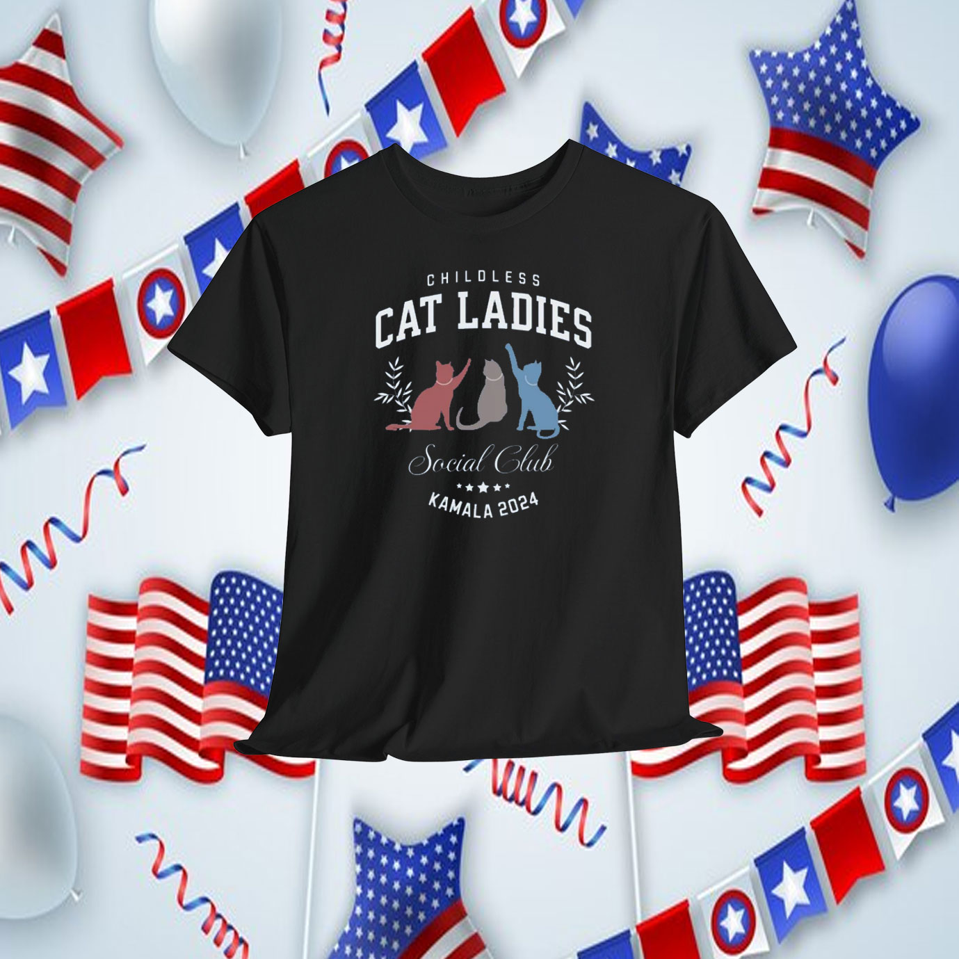 Childless Cat Lady Kamala Tank Top, Kamala Harris President 2024 Shirt