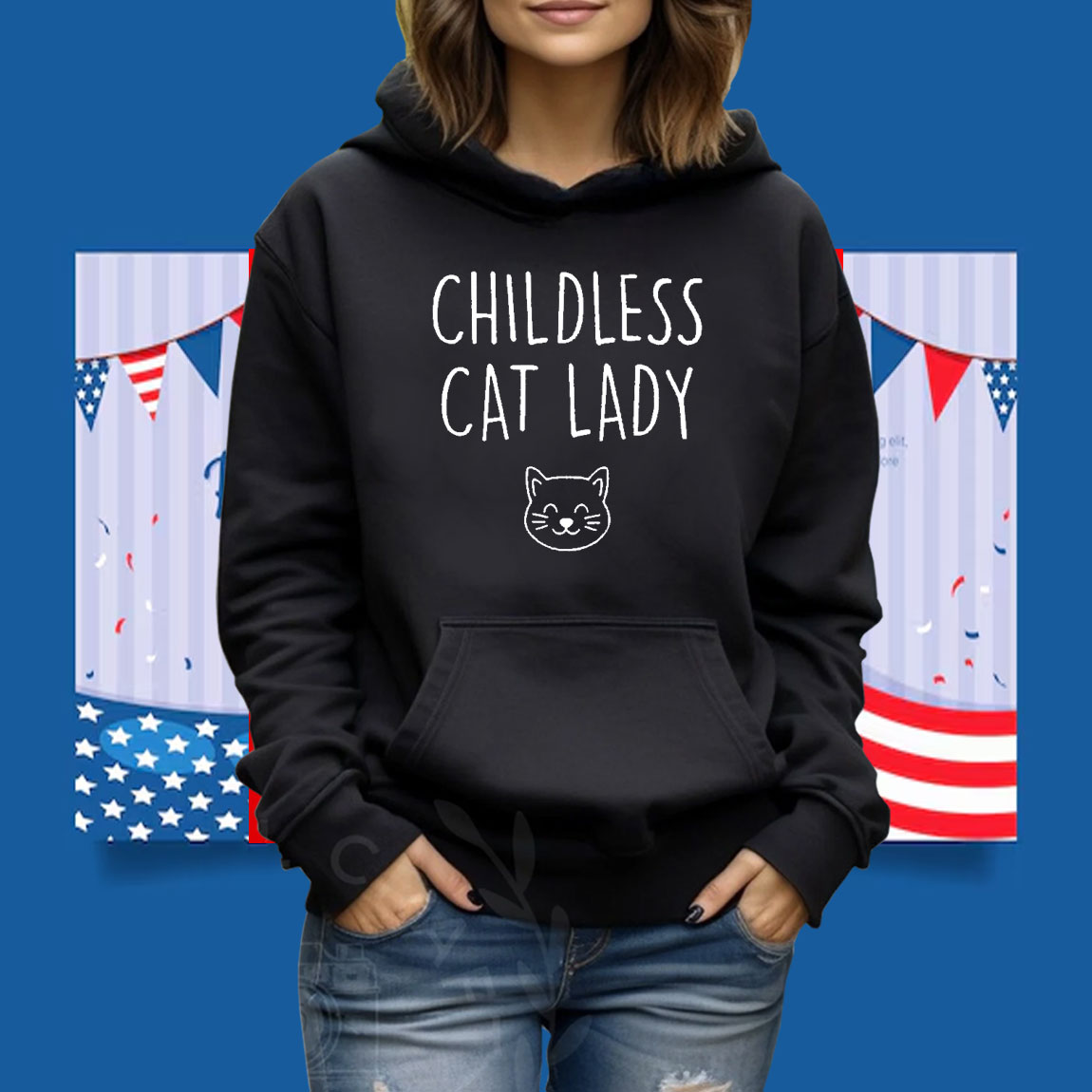 Childless Cat Lady Tshirt 2024 Election Political Shirts, Kamala Shirt