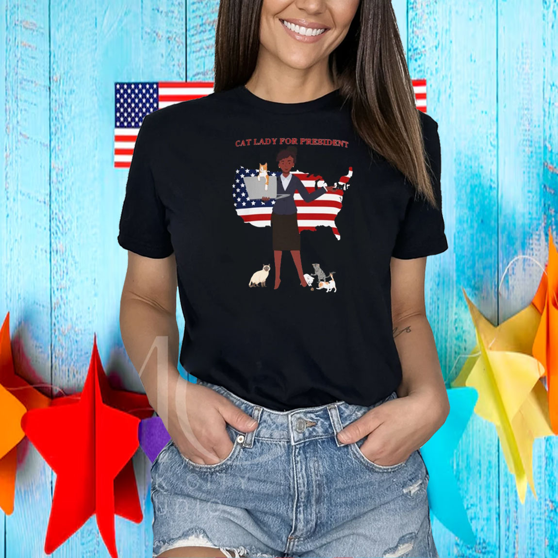 Childless Cat lady for President, Vote Cat lady 2024 Shirt
