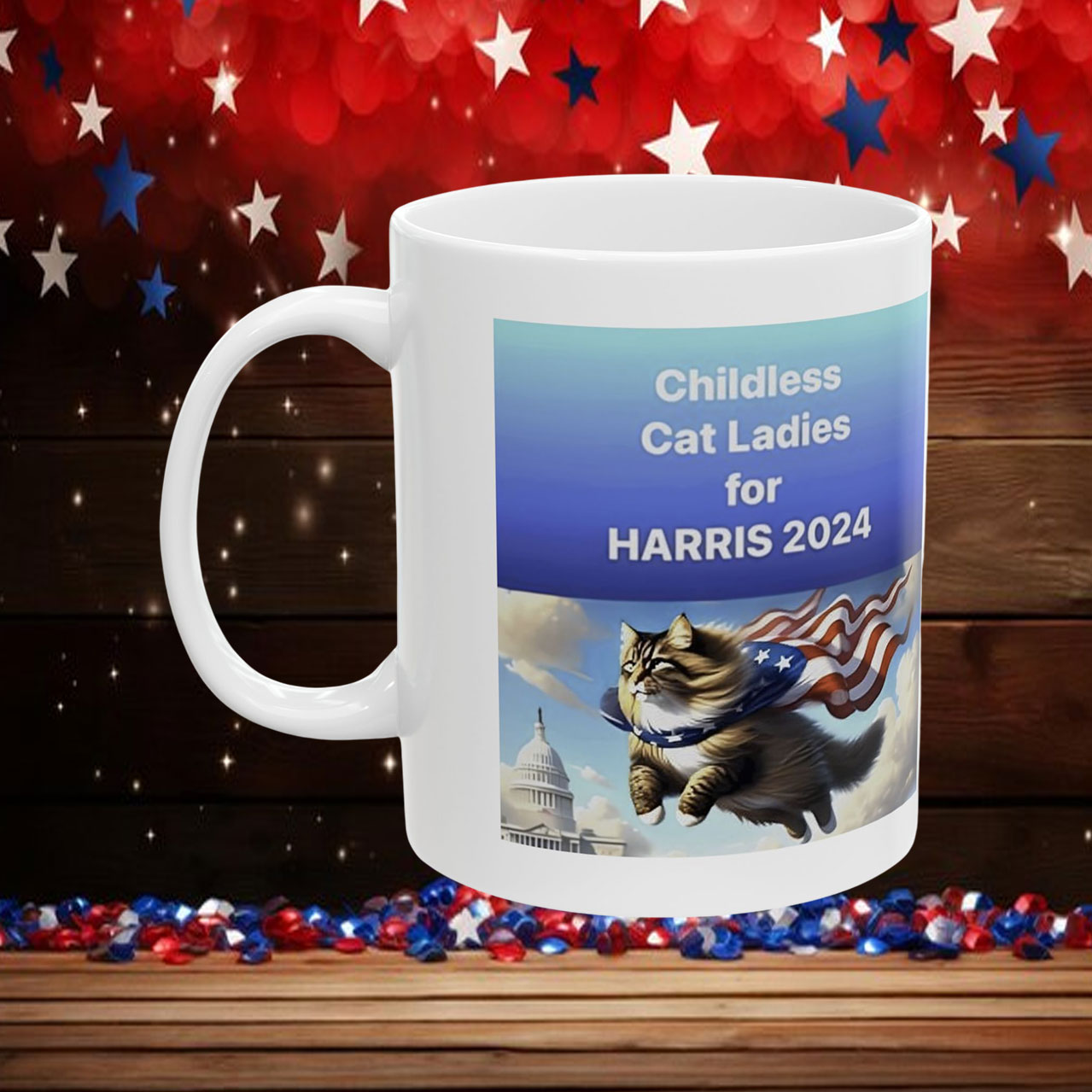 Childless For Cat Ladies For Harris 2024 Mug