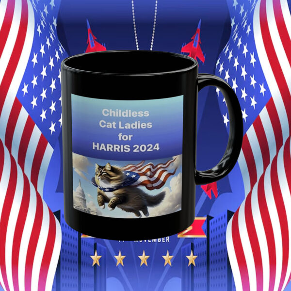 Childless For Cat Ladies For Kamala Harris 2024 Mug