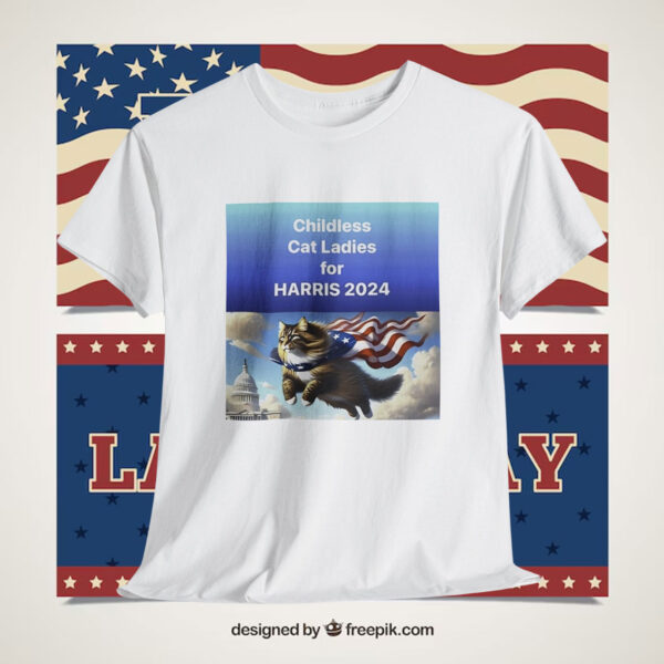 Childless For Cat Ladies For Kamala Harris Shirt