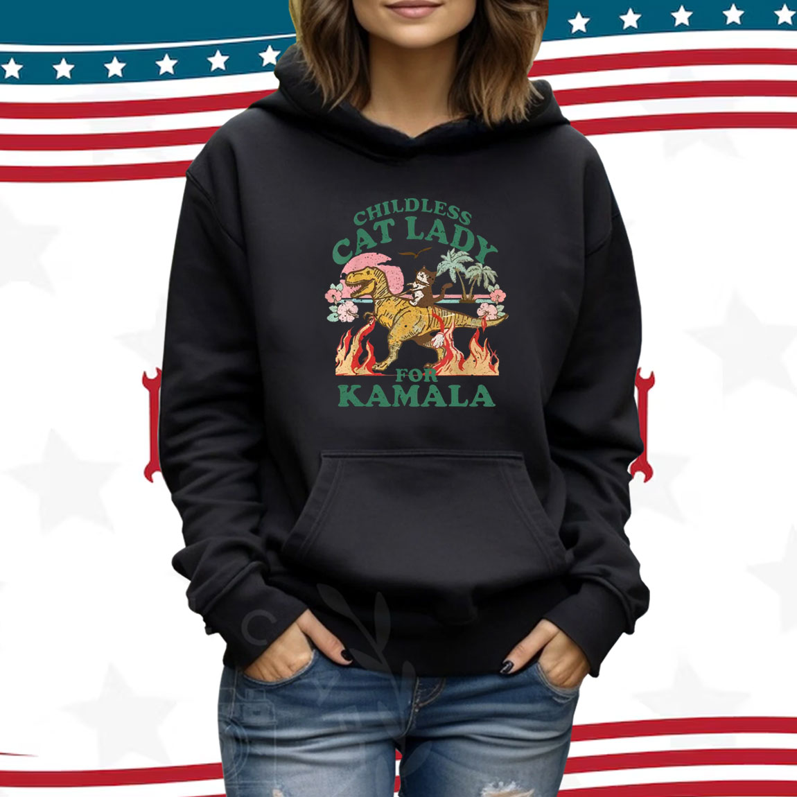 Childless cat lady for kamala Shirt, Childless cat lady for harris Shirt