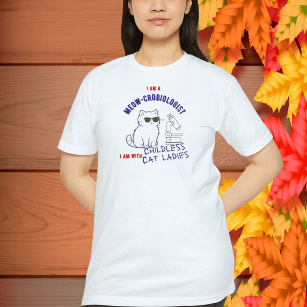Childless cat lady shirt for microbiologist, Kamala Harris cat meme Shirt