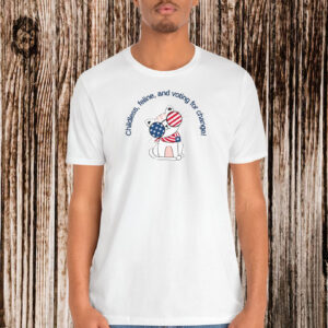 Childless feline voting for change T-shirt, Childless cat ladies Shirt