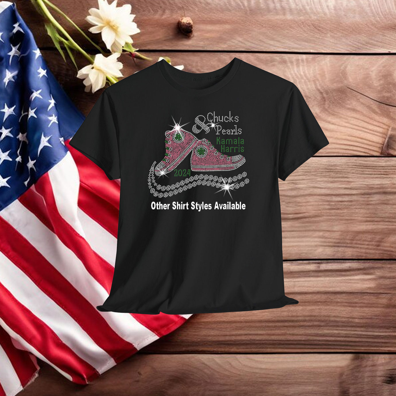 Chucks and Pearls Kamala Harris 2024 Shirts