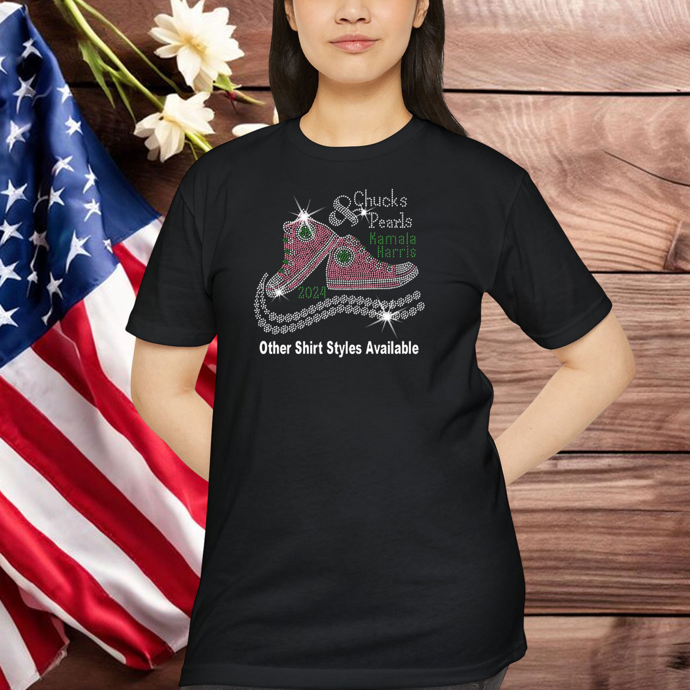 Chucks and Pearls Kamala Harris 2024 Shirts