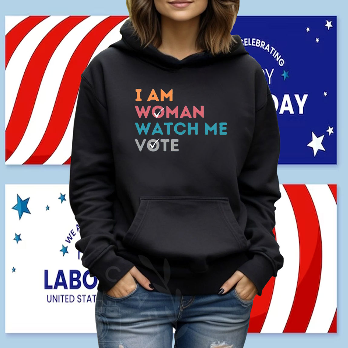 I Am Woman Watch Me Vote Shirt, Election 2024 Shirt, Voter Registration Election Shirt