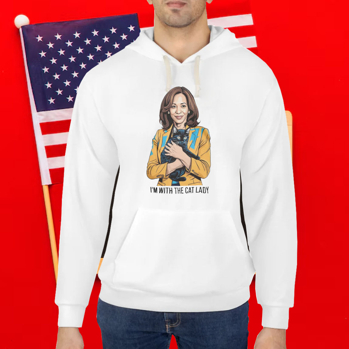 I'm with the cat lady shirt I'm with Kamala Harris T-Shirt Kamala Harris 2024 Shirt