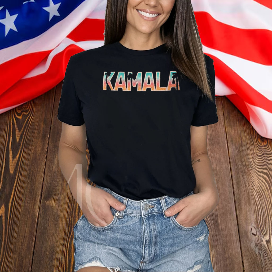 Kamala For President Short Sleeve V-Neck Tee Kamala Harris Shirt