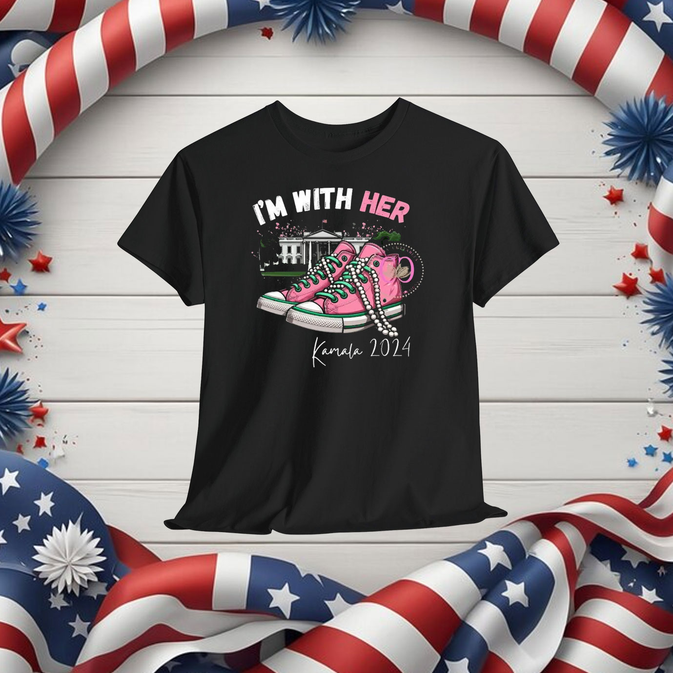 Kamala Harris 2024 For President Black Shirt