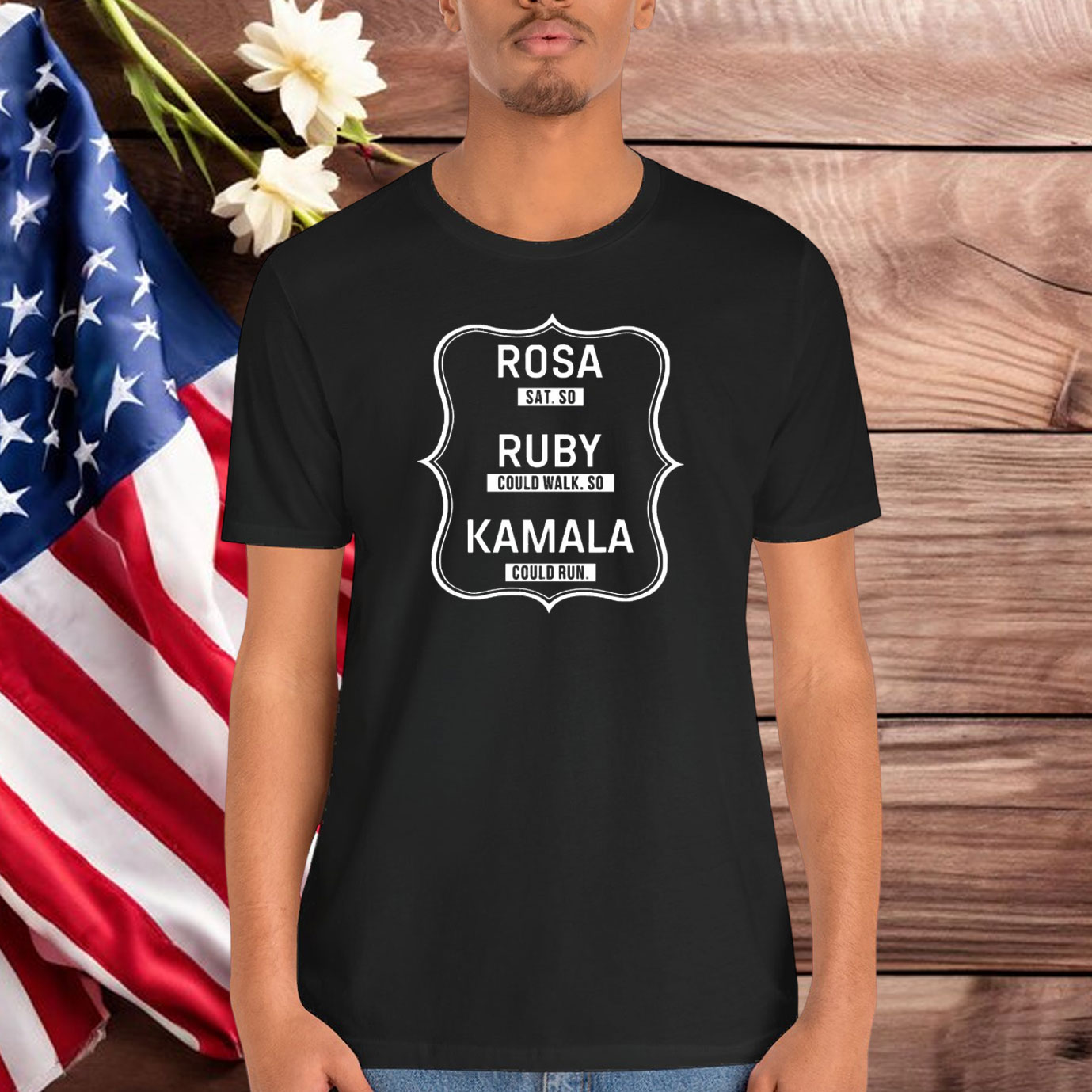 Kamala Harris Black History Month T-Shirt Rosa Sat Shirt