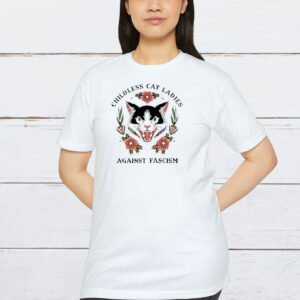Kamala Harris Childless Cat Ladies Against Fascism T-Shirt