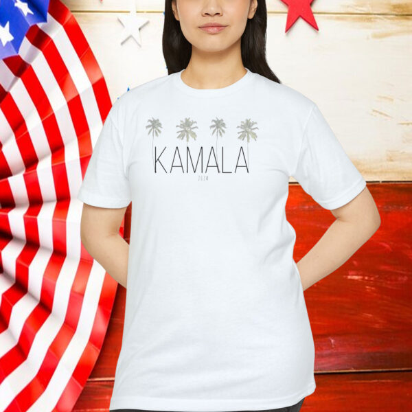 Kamala Harris Coconut Tree for President 2024 Women’s V-Neck casual Shirt