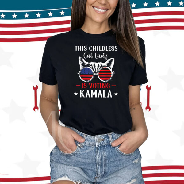 Kamala Harris President 2024 Shirt, Childless Cat Lady Shirt, Kamala Rally Tee, Equal Rights 2024 Shirt