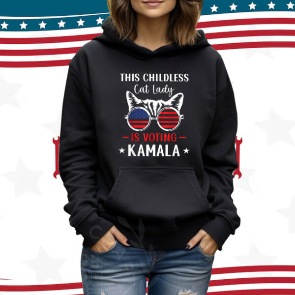 Kamala Harris President 2024 Shirt, Childless Cat Lady Shirt, Kamala Rally Tee, Equal Rights 2024 Shirt