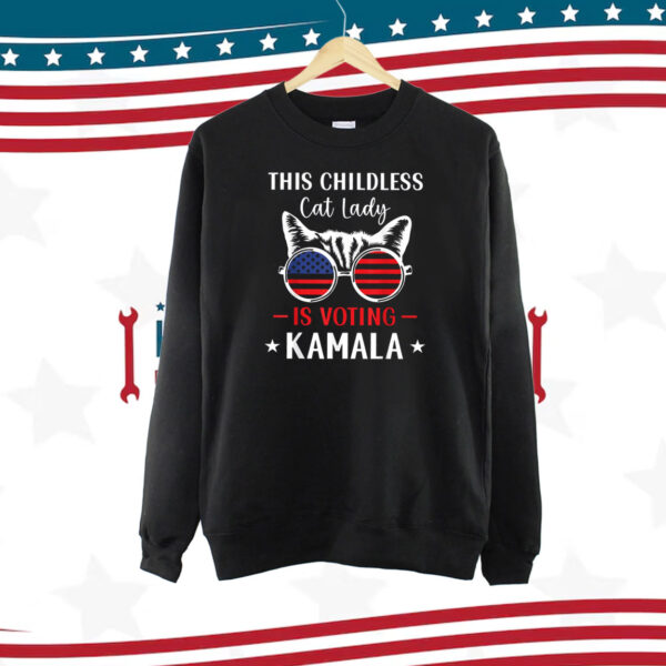Kamala Harris President 2024 Shirt, Childless Cat Lady Shirt, Kamala Rally Tee, Equal Rights 2024 Shirt