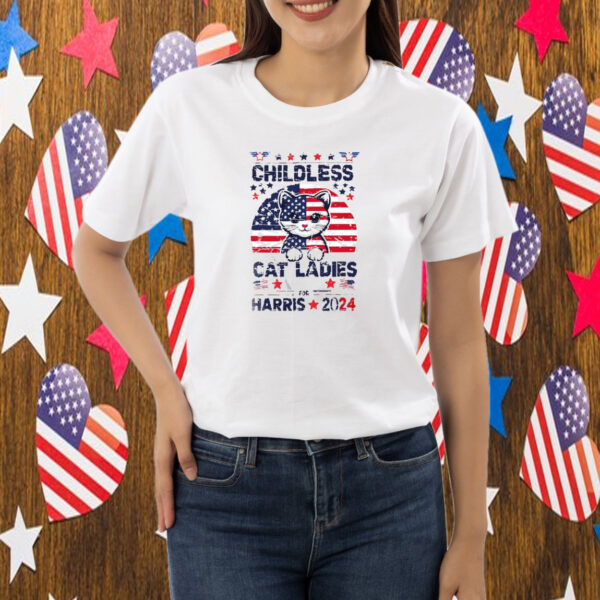 Kamala Harris Shirt, Childless Cat Ladies For Harris 2024 Shirt