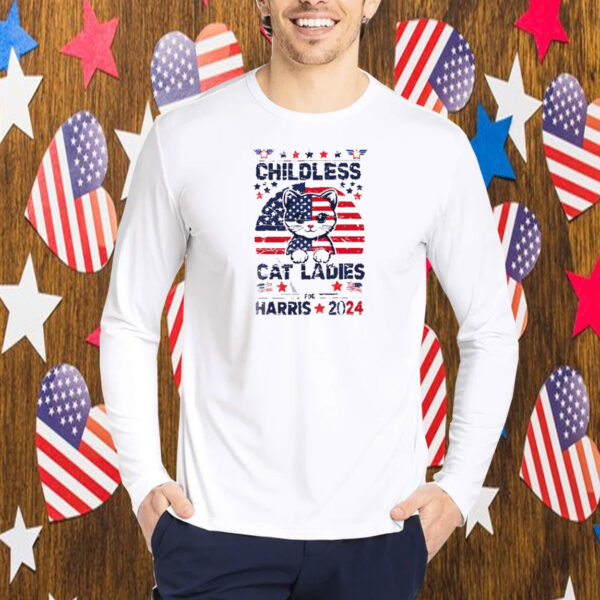 Kamala Harris Shirt, Childless Cat Ladies For Harris 2024 Shirt