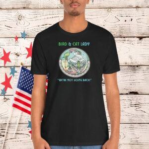 Ladies' V-Neck T-Shirt - Bird and Cat Lady , Parrot Shirt