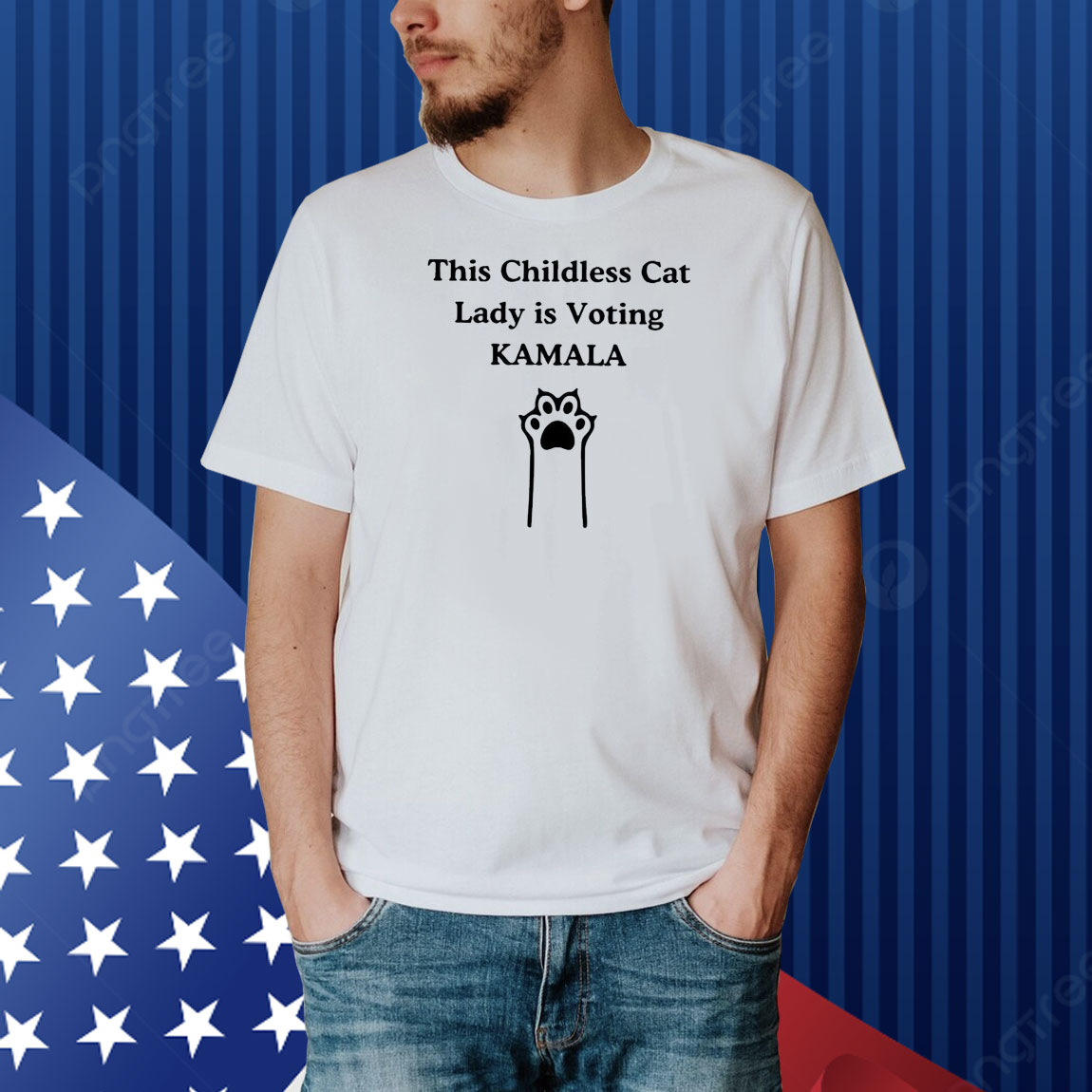 This Childless Cat Lady Is Voting Kamala T-Shirt, Harris Shirt