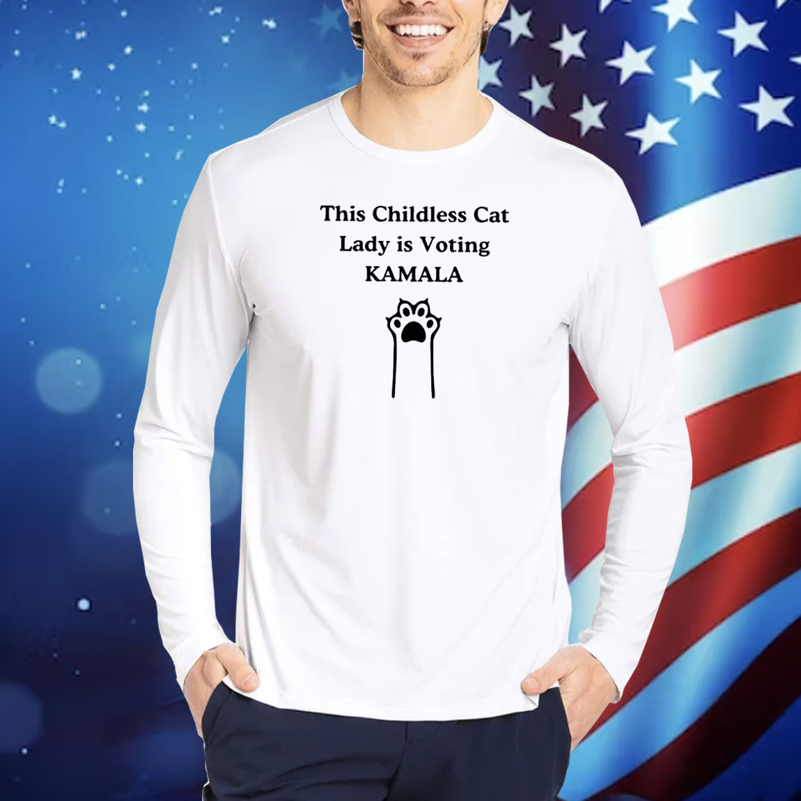 This Childless Cat Lady Is Voting Kamala T-Shirt, Harris Shirt