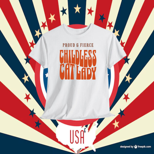 Unique Groovy Childless Cat Lady Shirt