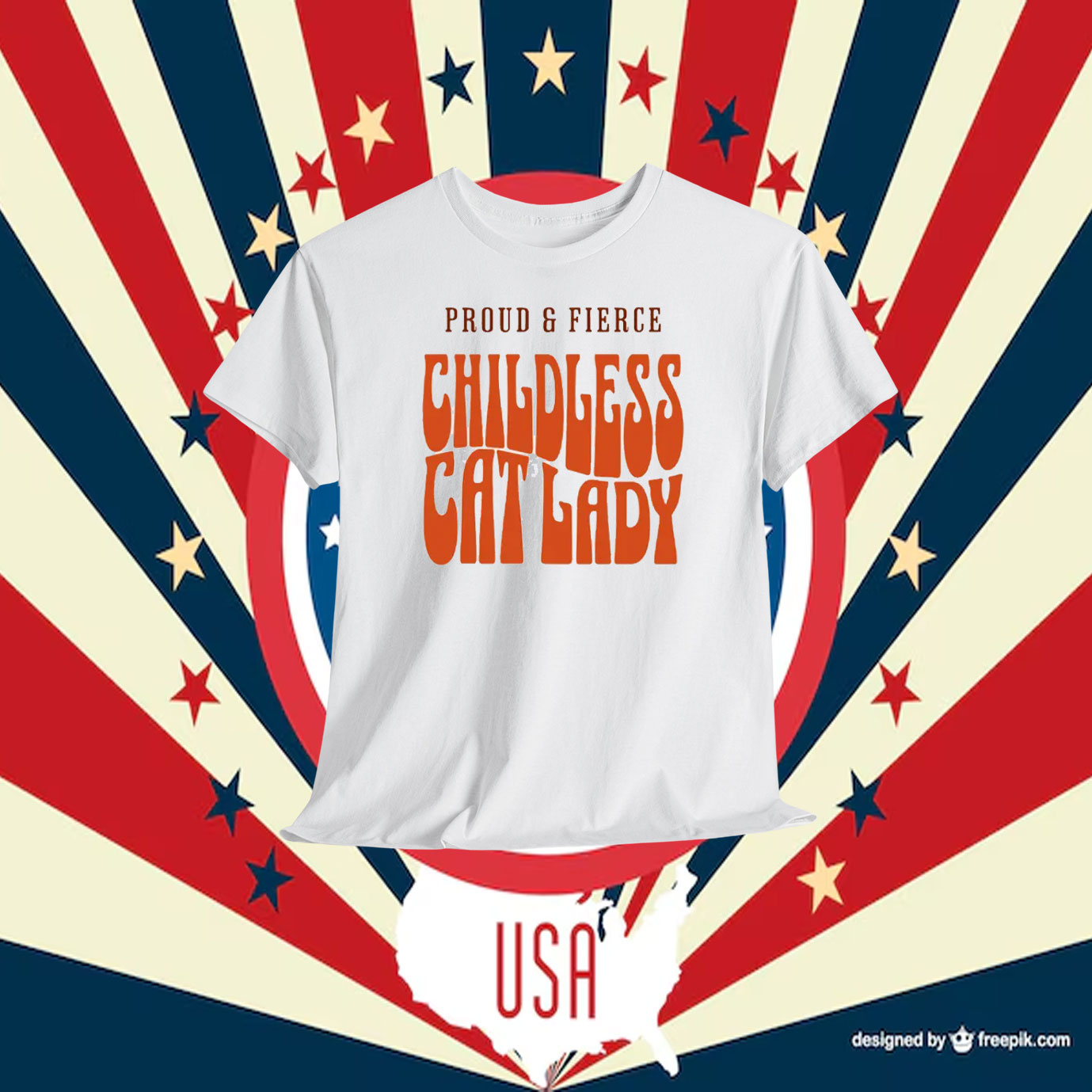 Unique Groovy Childless Cat Lady Shirt