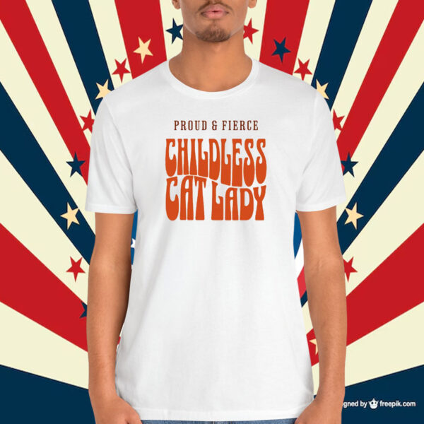 Unique Groovy Childless Cat Lady Shirt