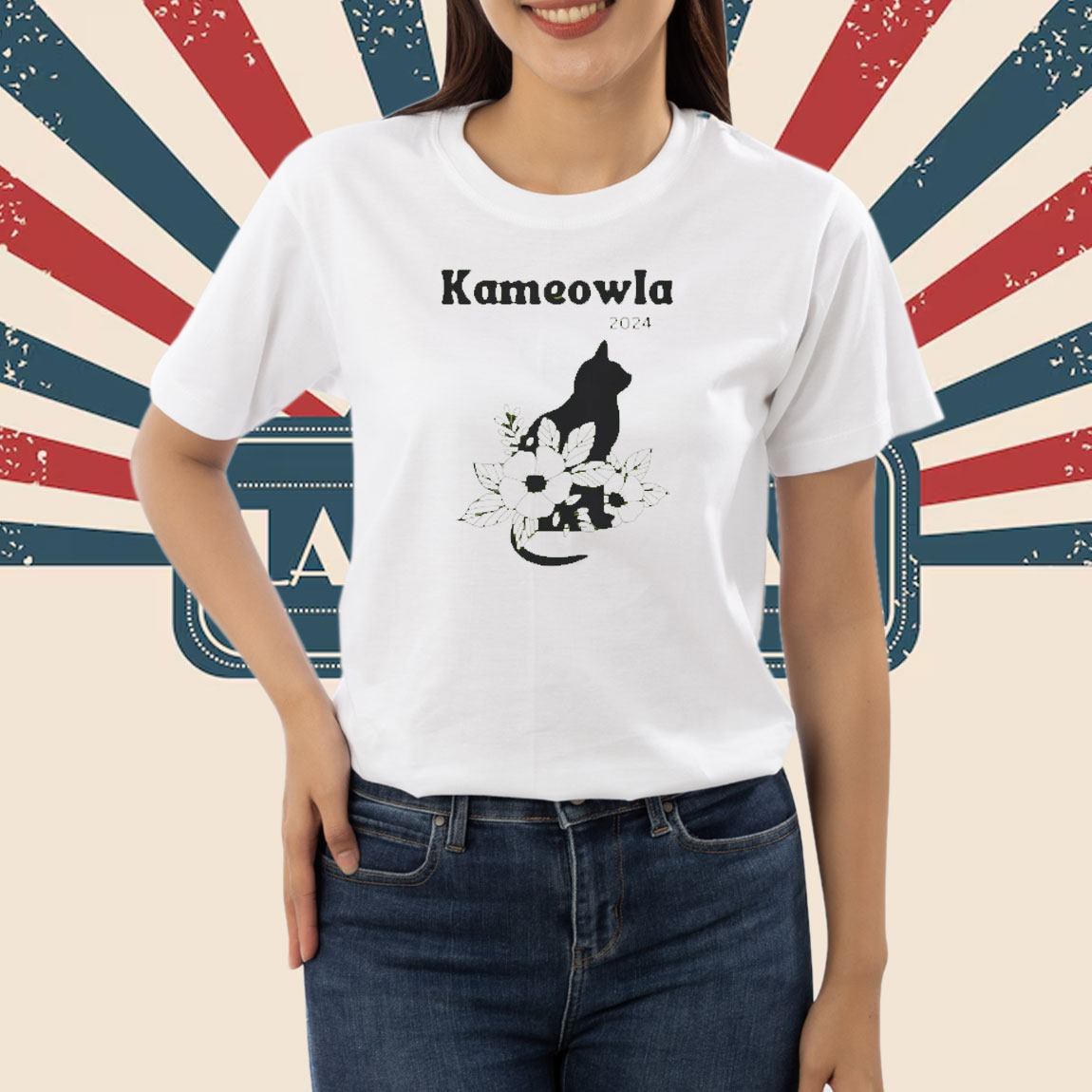 kamala cat lady tshirt more flattering green than neon kamalaharris Shirt