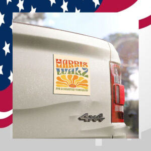 Boho Rainbow Harris Walz 2024 Car Bumper Magnets