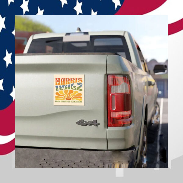 Boho Rainbow Harris Walz 2024 Car Bumper Magnets