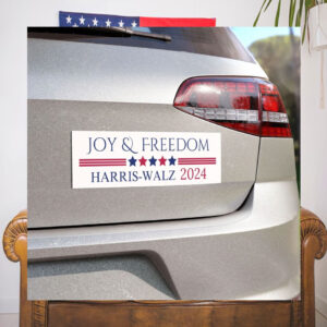 Campaign of Joy and Freedom Harris Walz Car Magnet