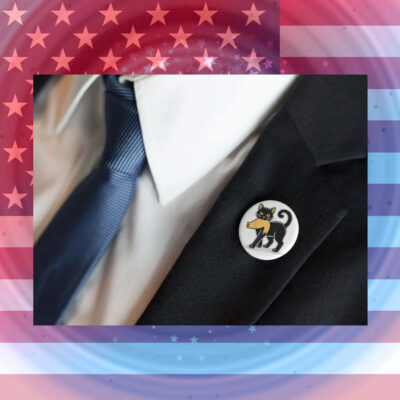 Cat Ladies For Kamala Harris Pin Buttons