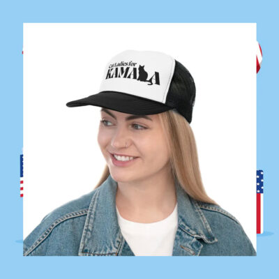 Cat Ladies for Kamala Cat Trucker Hat