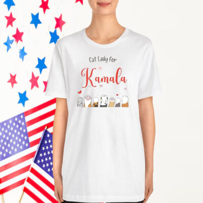 Cat Lady for Kamala Harris Walz 2024 Unisex T-Shirt
